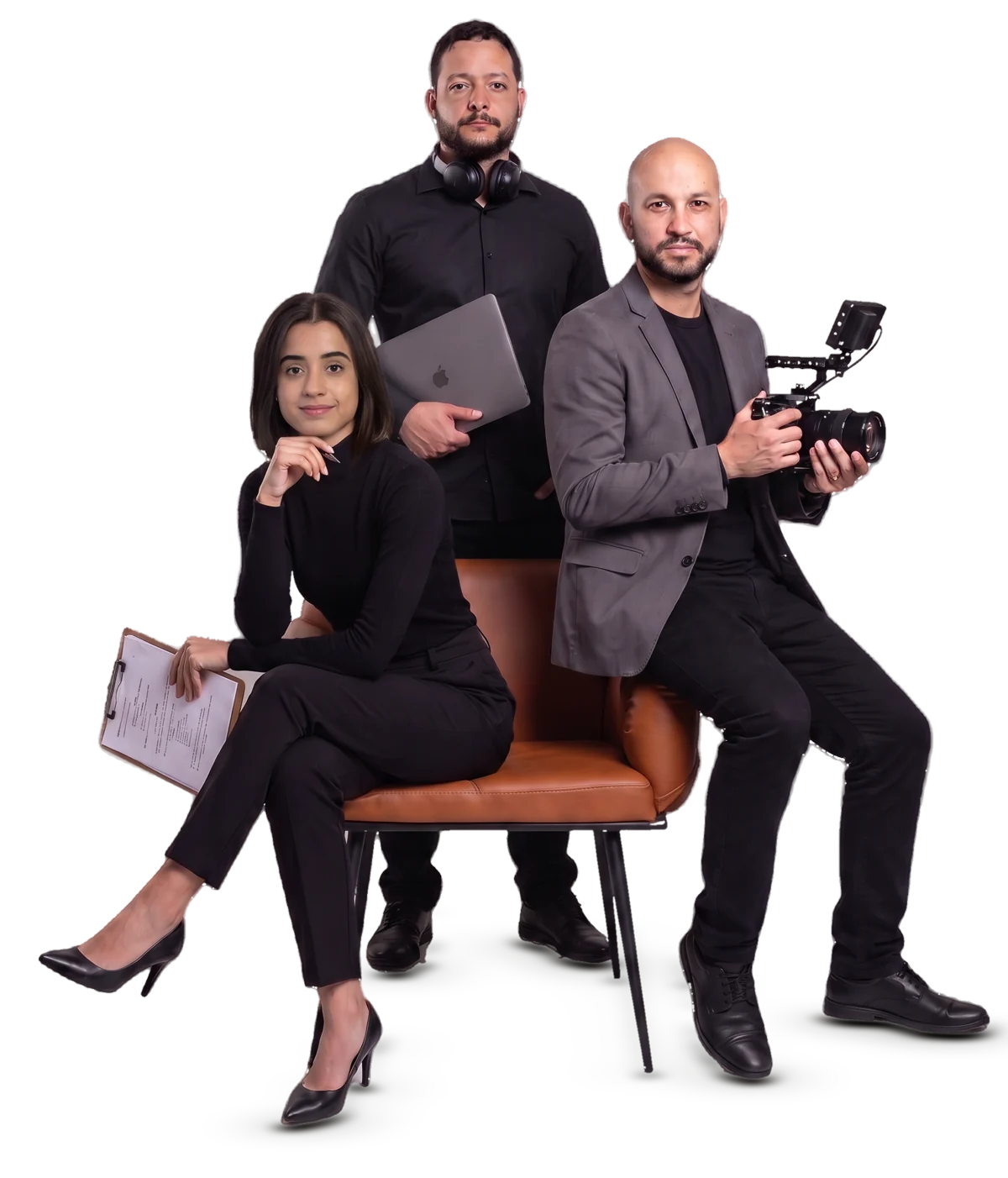 Equipe da Criativo: roteirista, filmmaker e editor
